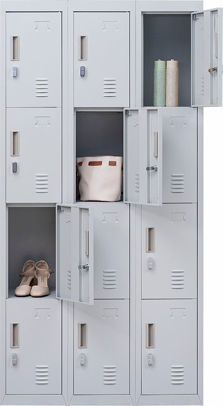 Padlock-operated lock 12 Door Locker for Office Gym - Light Grey Deals499