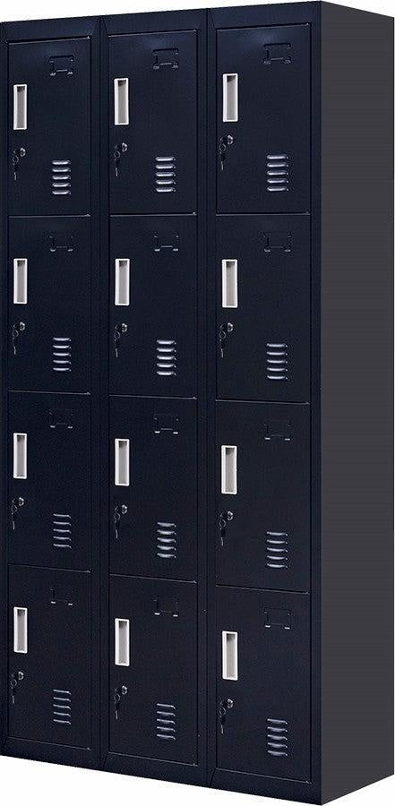 Standard locks 12 Door Locker for Office Gym - Black Deals499