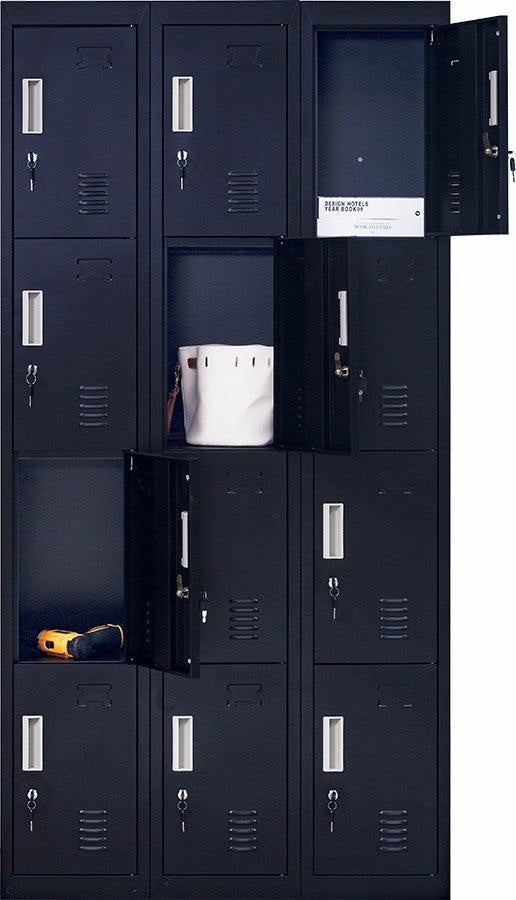 Standard locks 12 Door Locker for Office Gym - Black Deals499