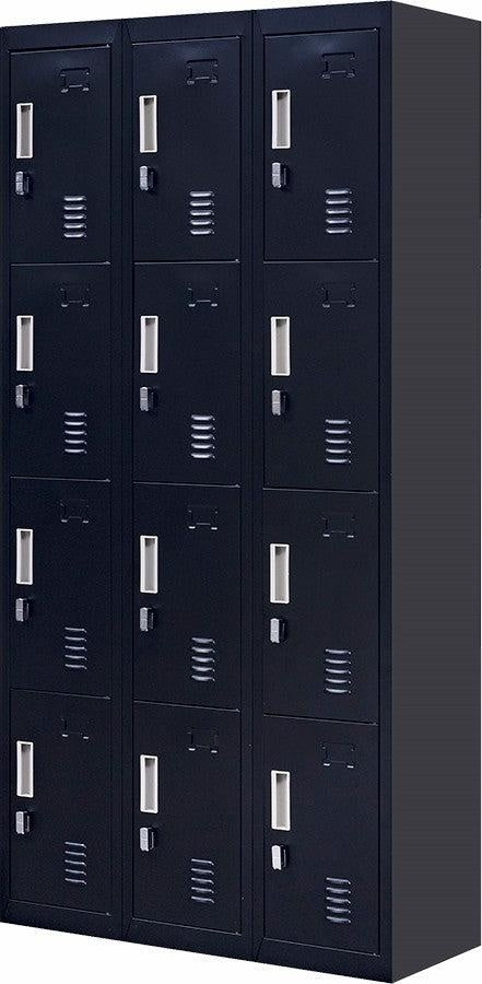 3-Digit Combination Lock 12 Door Locker for Office Gym - Black Deals499