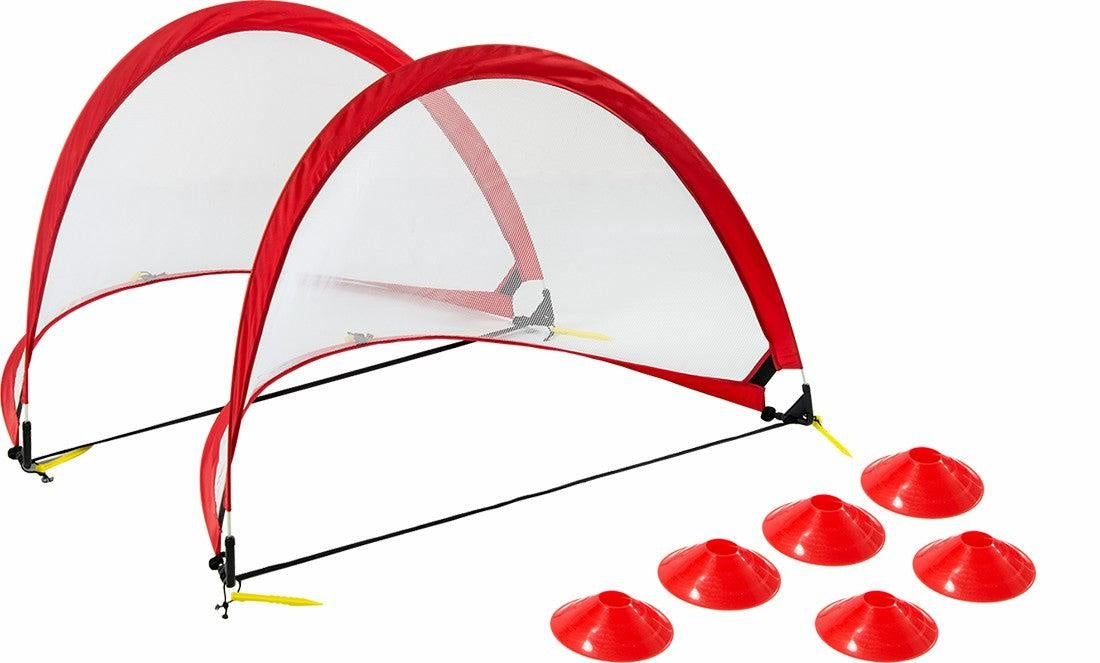 Portable Kids Soccer Goals Set – 2 Pop Up Soccer Goals, Cones, Goal Carry Bag Deals499