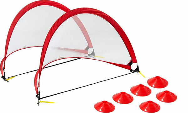 Portable Kids Soccer Goals Set &ndash; 2 Pop Up Soccer Goals, Cones, Goal Carry Bag Deals499