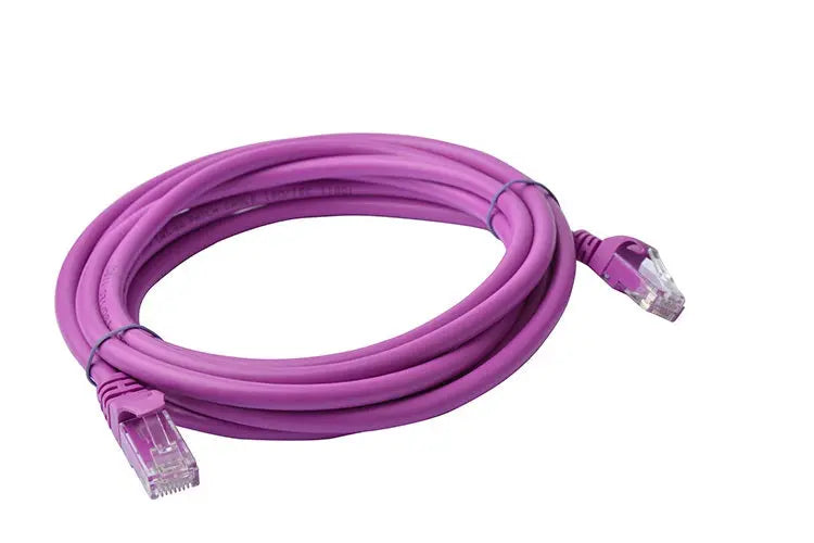 8WARE Cat6a UTP Ethernet Cable 3m SnaglessÂ Purple 8WARE