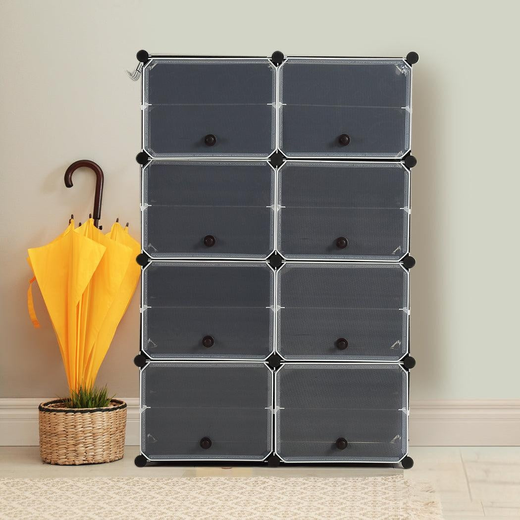 Cube Cabinet DIY Shoe Storage Cabinet Organiser Rack Shelf Stackable 8 Tier Deals499