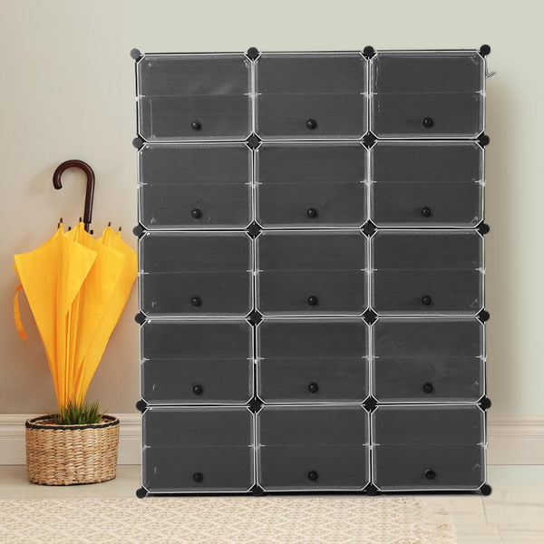 Cube Cabinet Shoe Storage Cabinet Organiser Shelf Stackable DIY 10 Tier 3 Column Deals499