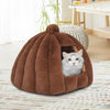 Pet Bed Comfy Kennel Cave Cat Dog Beds Bedding Castle Igloo Nest Brown M Deals499