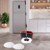 360° Spin Mop Bucket Set Spinning Stainless Steel Rotating Wet Dry  Black Deals499