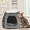 Pet Bed Cat Beds Bedding Castle Igloo Round Nest Comfy Kennel Cave Grey L Deals499