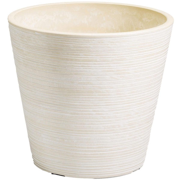 Cream and White Engraved Pot 17cm Deals499