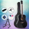 ALPHA 41 Inch Wooden Acoustic Guitar with Accessories set Black Deals499