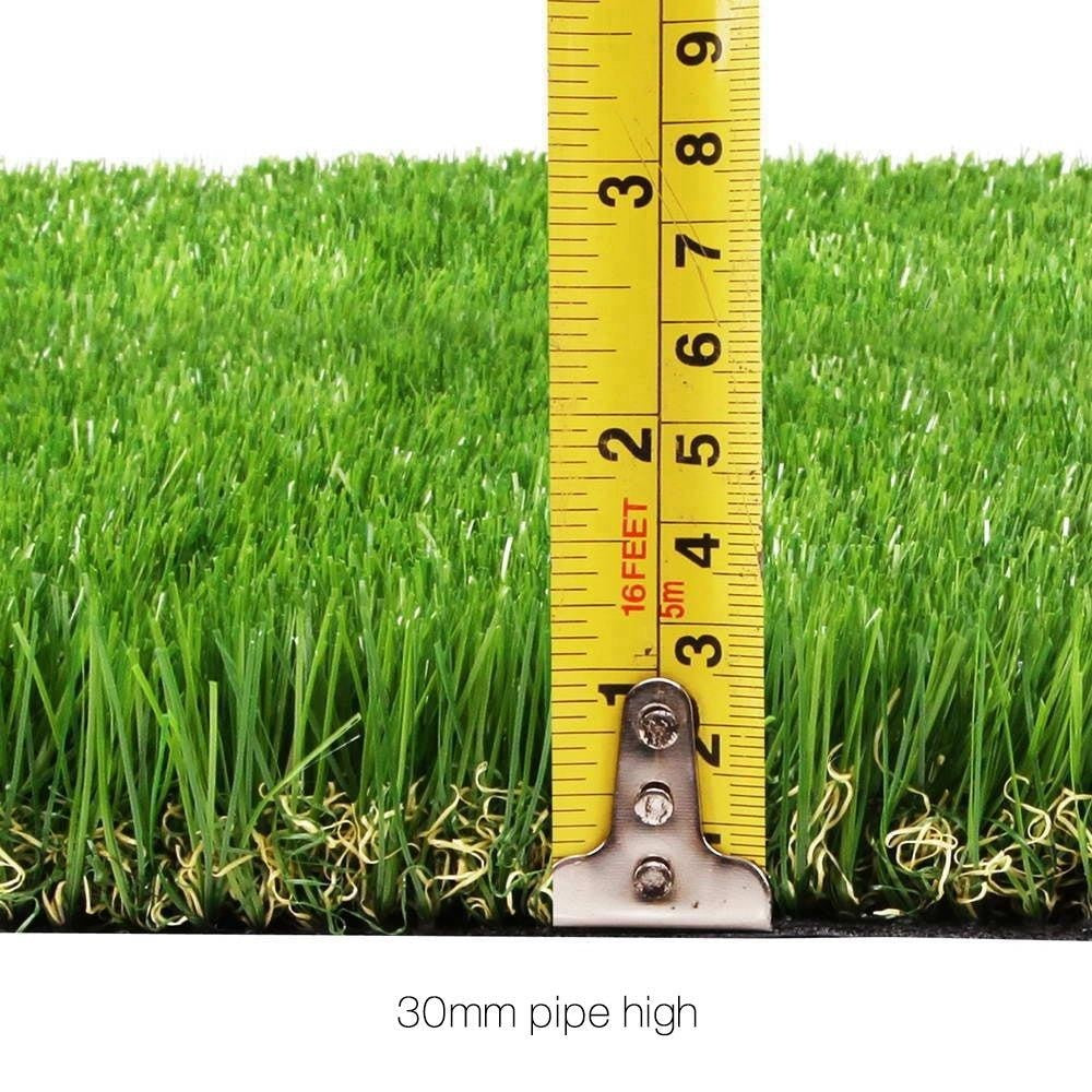 Primeturf Synthetic 30mm  0.95mx20m 19sqm Artificial Grass Fake Turf 4-coloured Plants Plastic Lawn Deals499