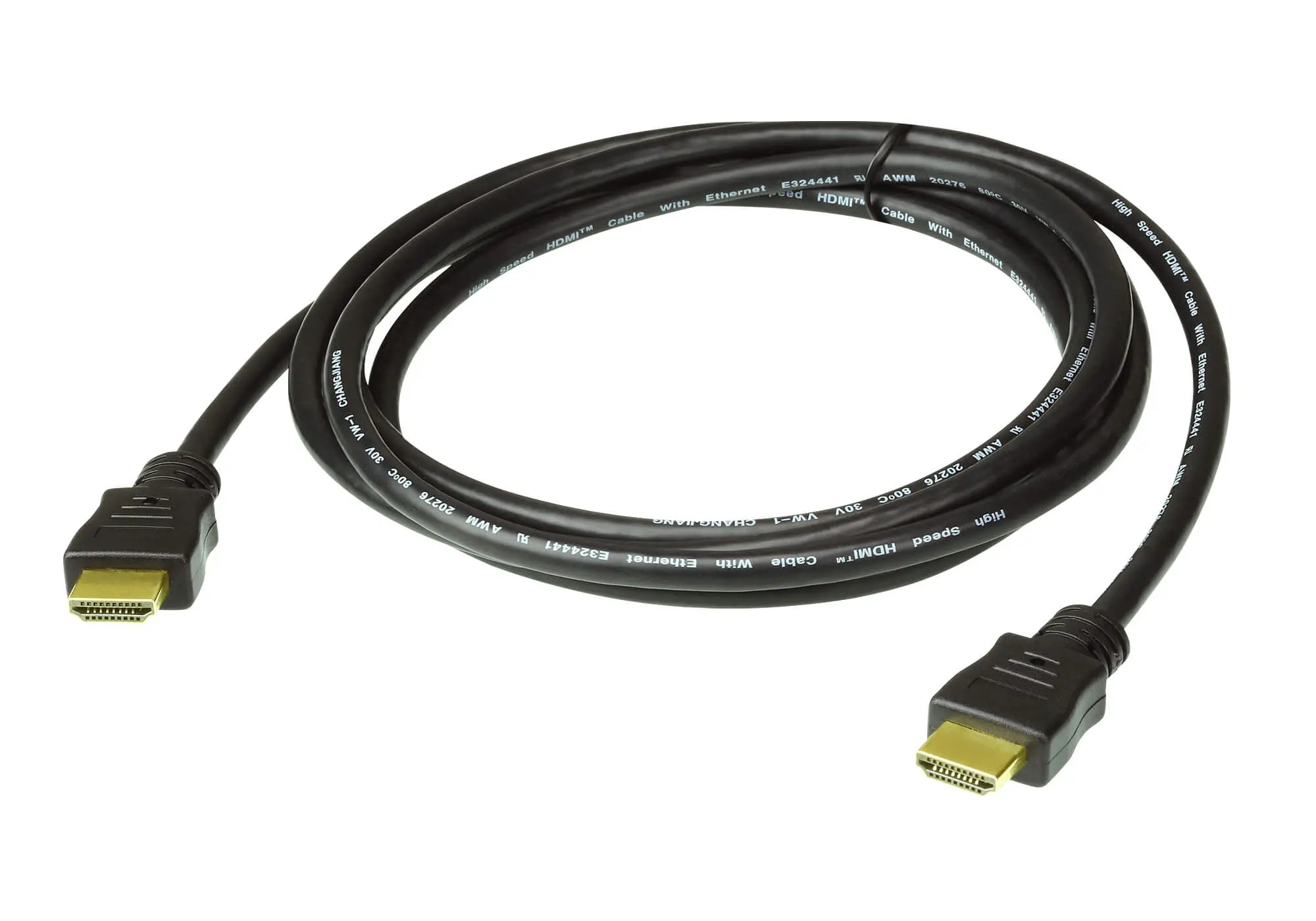 ATEN 2M High Speed HDMI Cable with Ethernet. Support 4K UHD DCI, up to 4096 x 2160 @ 60Hz. ATEN