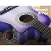 Alpha 34" Inch Guitar Classical Acoustic Cutaway Wooden Ideal Kids Gift Children 1/2 Size Purple Deals499