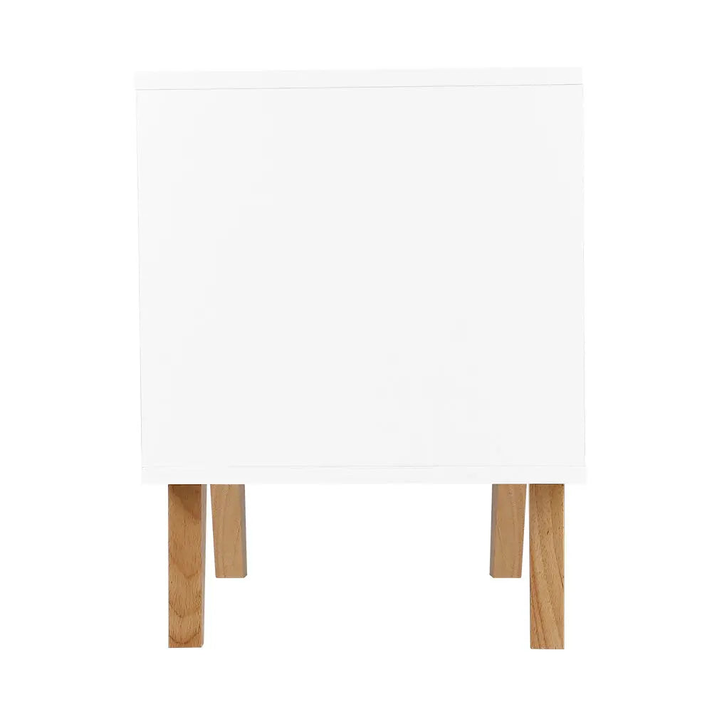 Artiss 2 Drawer Wooden Bedside Tables - White Deals499