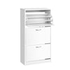 Artiss 3 Tier Shoe Cabinet - White Deals499