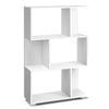 Artiss 3 Tier Zig Zag Bookshelf - White Deals499