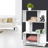 Artiss 3 Tier Zig Zag Bookshelf - White Deals499