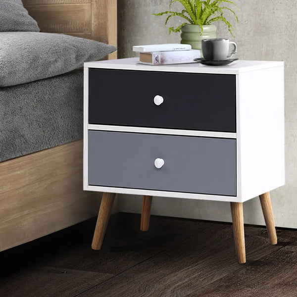 Artiss Bedside Tables Drawers Side Table Nightstand Lamp Side Storage Cabinet Deals499