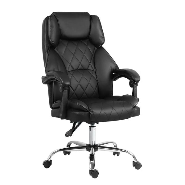 Artiss Executive Office Chair Leather Gaming Computer Desk Chairs Recliner Black Deals499