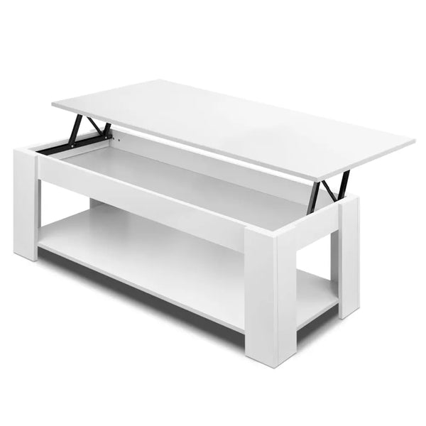 Artiss Lift Up Top Mechanical Coffee Table - White Deals499