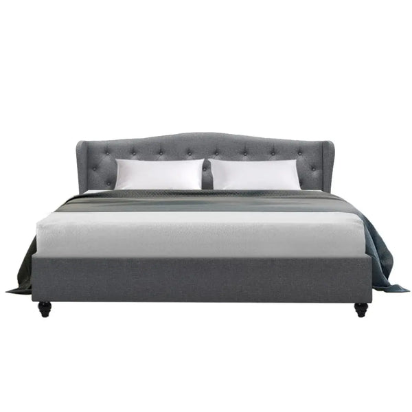 Artiss Pier Bed Frame Fabric - Grey King Deals499