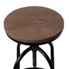 Artiss Set of 2 Bar Stool Industrial Round Seat Wood Metal - Black and Brown Deals499