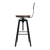 Artiss Set of 2 Rustic Industrial Style Metal Bar Stool - Black and Wood Deals499