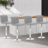 Artiss Set of 4 Fabric Swivel Bar Stools - Grey Deals499