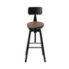 Artiss Rustic Industrial Style Metal Bar Stool - Black and Wood Deals499