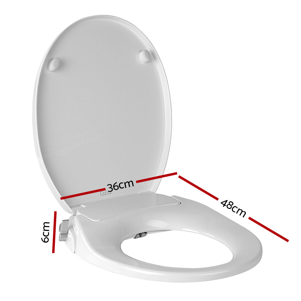 Non Electric Bidet Toilet Seat Bathroom  - White Deals499