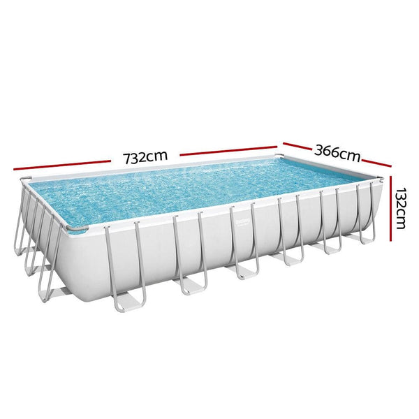 Bestway Above Ground Swimming Pool Power Steel™ Rectangular Frame Pools Filter Deals499