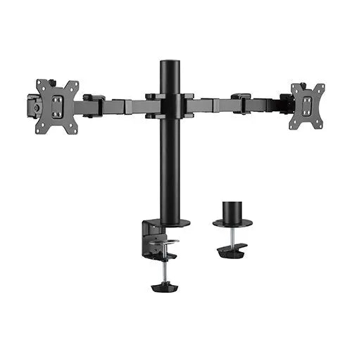 Brateck Dual Monitors Affordable Steel Articulating Monitor Arm Fit Most 17'-32' Monitors Up to 9kg per screen VESA 75x75/100x100 BRATECK