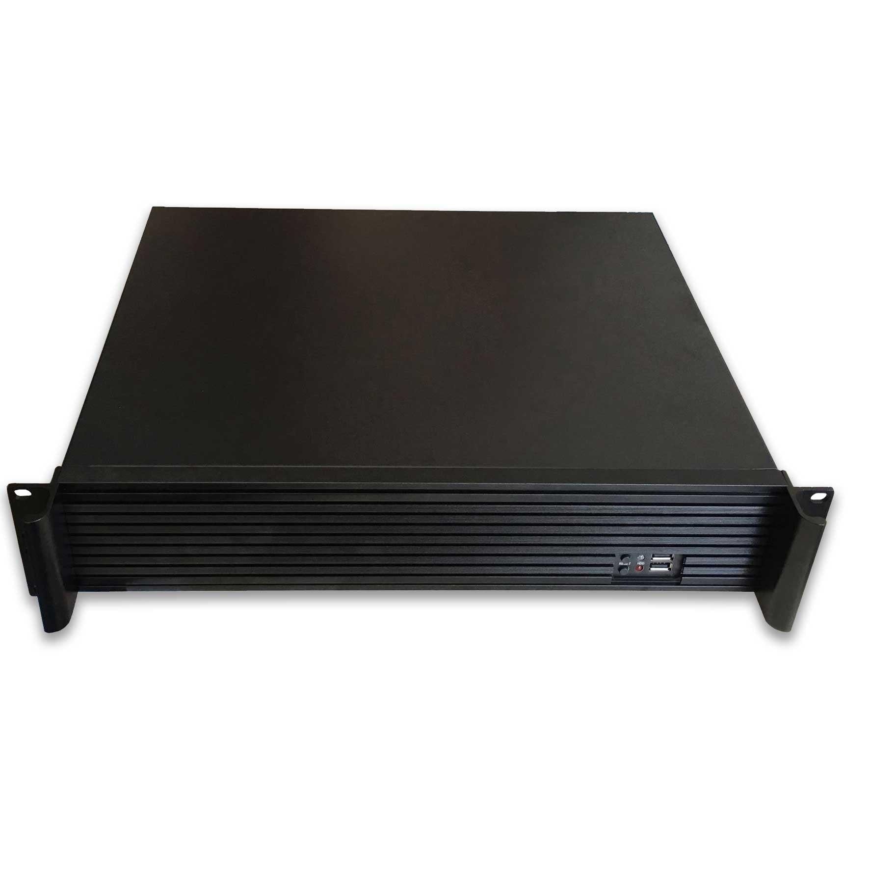 TGC Rack Mountable Server Chassis 2U 350mm Depth, 3x Int 3.5' Bays, 4x Low Profile PCIE Slots, ATX PSU/MB TGC