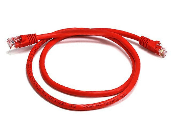 8Ware Cat6a UTP Ethernet Cable, Snagless - Red 0.25M  - RJ45 Ethernet Network LAN UTP Patch Cord 8WARE