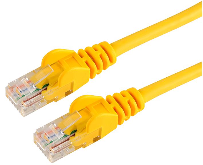 CABAC 50cm CAT5 RJ45 LAN Ethenet Network Yellow Patch Lead CABAC