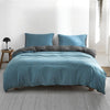 Cosy Club Quilt Cover Set Cotton Duvet Double Blue Dark Blue Deals499