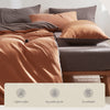 Cosy Club Quilt Cover Set Cotton Duvet Queen Orange Brown Deals499