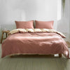 Cosy Club Quilt Cover Set Cotton Duvet Single Red Beige Deals499