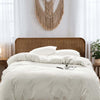 Cosy Club Duvet Cover Quilt Set Flat Cover Pillow Case Essential White Single Deals499