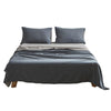 Cosy Club Sheet Set Cotton Sheets Double Dark Blue Grey Deals499