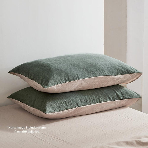 Cosy Club Sheet Set Cotton Sheets Double Green Beige Deals499