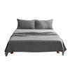 Cosy Club Sheet Set Bed Sheets Set Double Flat Cover Pillow Case Grey Inspired Deals499