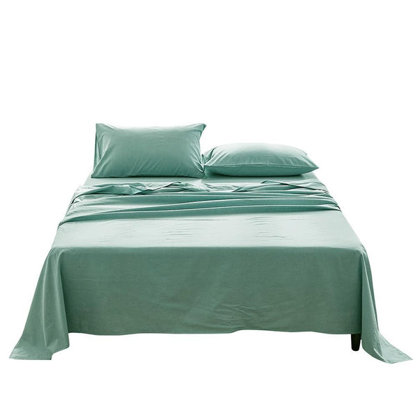 Cosy Club Cotton Sheet Set Bed Sheets Set King Cover Pillow Case Green Deals499