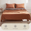 Cosy Club Sheet Set Cotton Sheets King Orange Brown Deals499