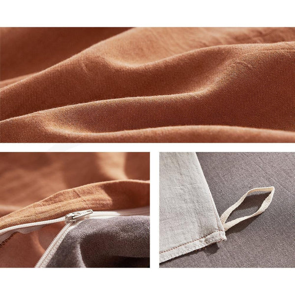 Cosy Club Sheet Set Cotton Sheets King Orange Brown Deals499