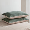 Cosy Club Sheet Set Cotton Sheets Queen Green Beige Deals499