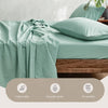 Cosy Club Sheet Set Bed Sheets Set Single Flat Cover Pillow Case Green Essential Deals499