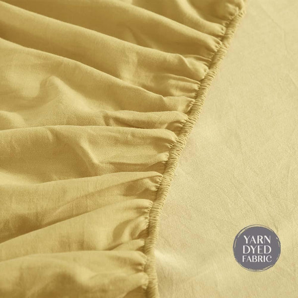 Cosy Club Sheet Set Bed Sheets Set Single Flat Cover Pillow Case Yellow Inspired Deals499