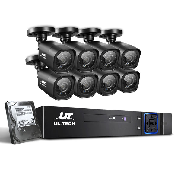 UL-Tech CCTV Security System 2TB 8CH DVR 1080P 8 Camera Sets Deals499