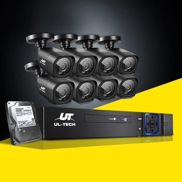 UL-tech CCTV Camera Home Security System 8CH DVR 1080P 1TB Hard Drive Outdoor Deals499